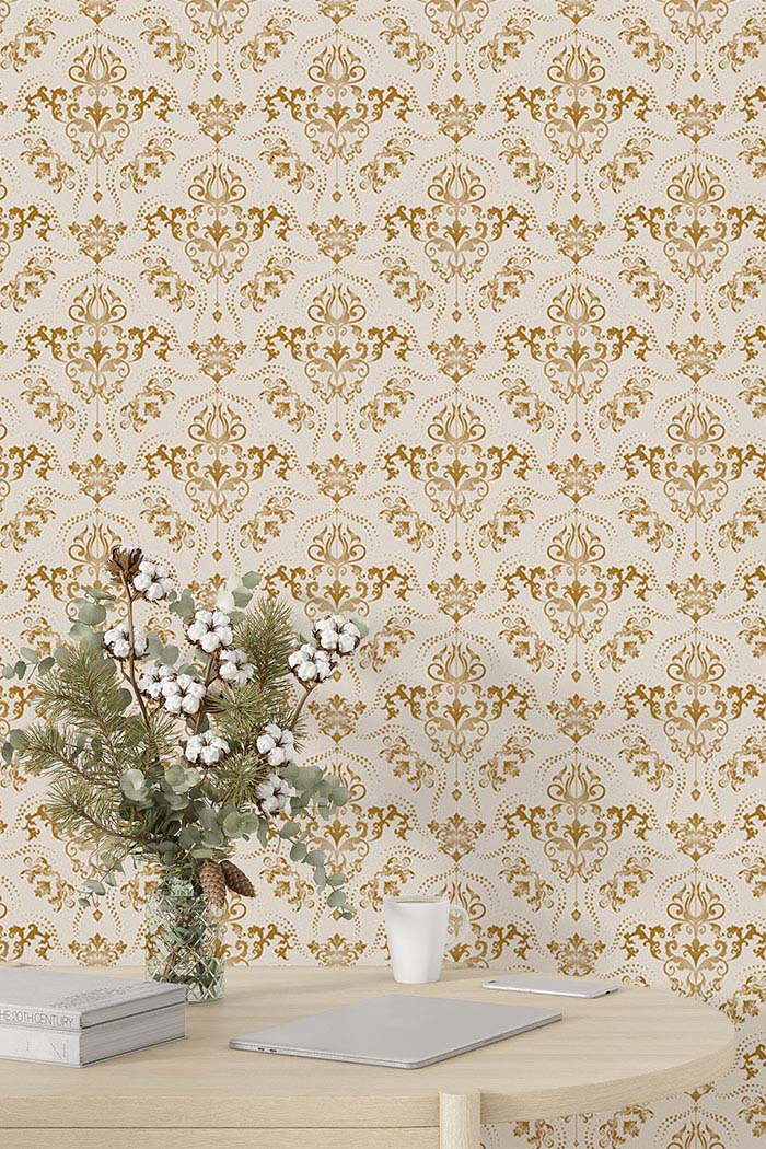 golden-classic-damask-pattern-wallpaper-detailed