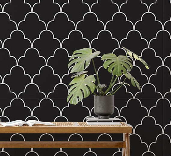 black-royal-design-Seamless design repeat pattern wallpaper-thumb
