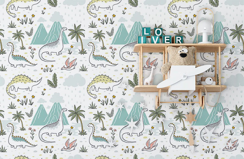 dinosaur-in-jurassic-park-wallpaper-with-side-table