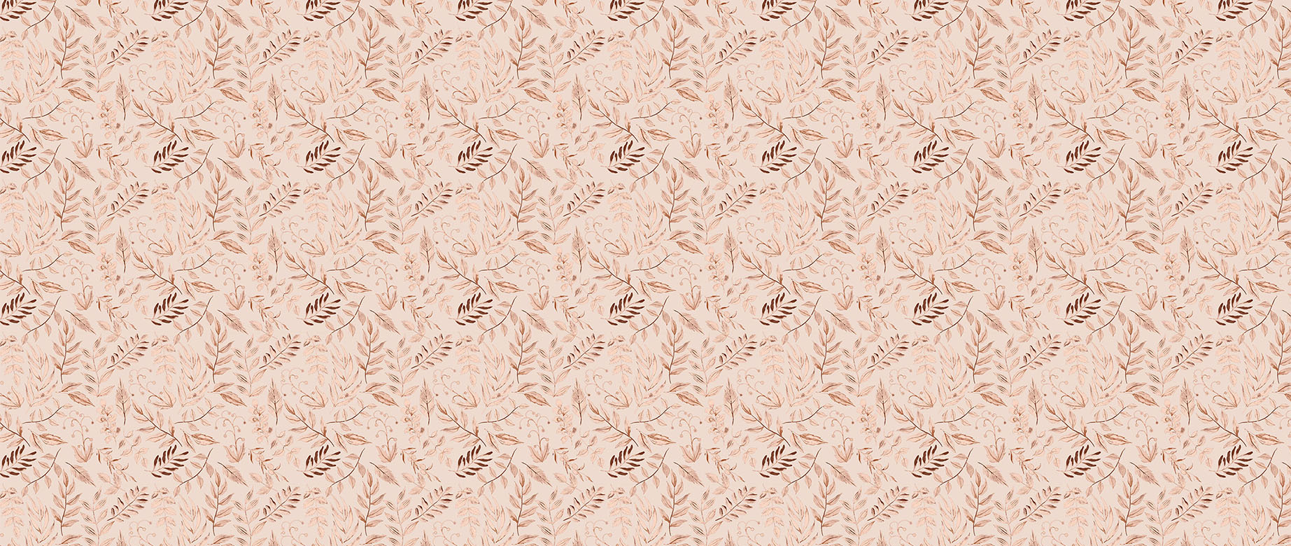 watercolour-leaf-branches-in-peach-wallpaper-wide-view