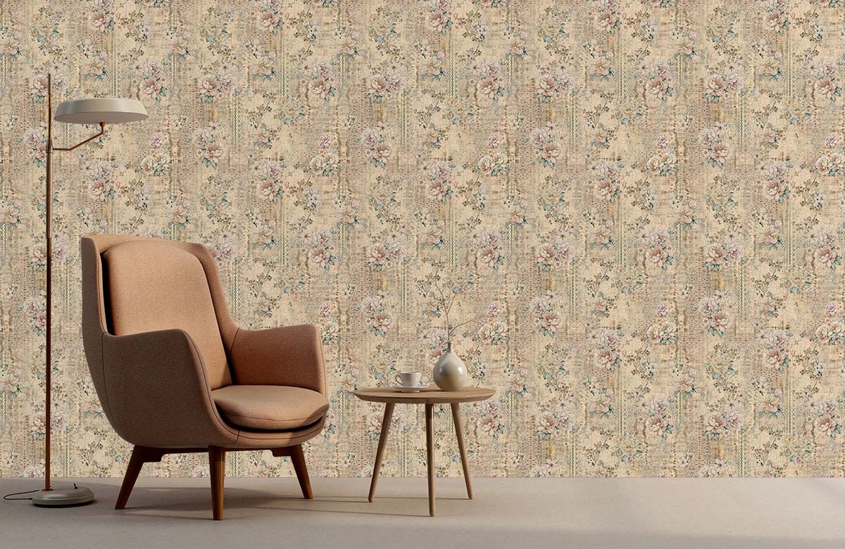 beige-indian-floral-vintage-wallpaper-with-chair