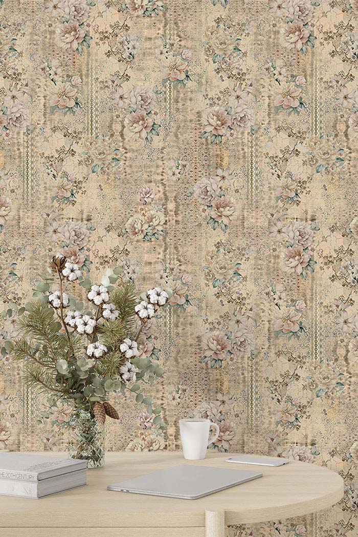 beige-indian-floral-vintage-wallpaper-detailed