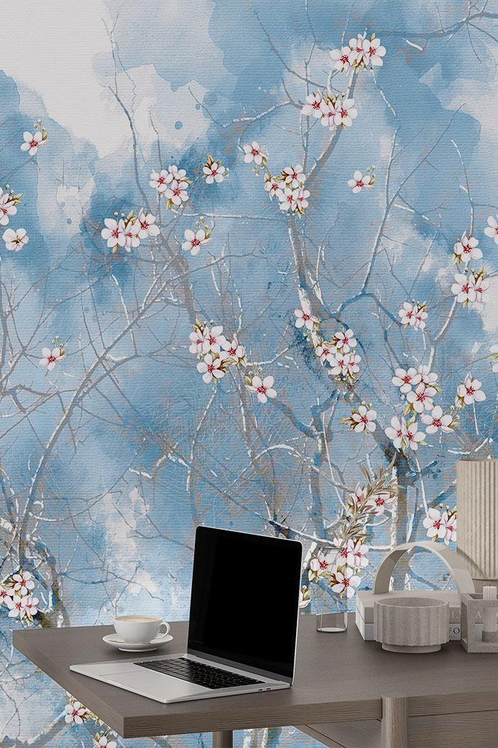 Cherry Blossoms White by Paul Montgomery