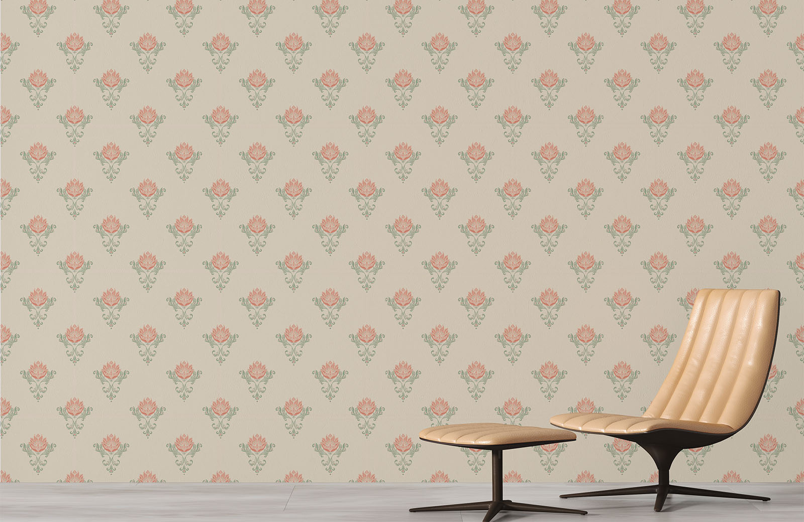 lotus-wallpaper-for-walls-chair