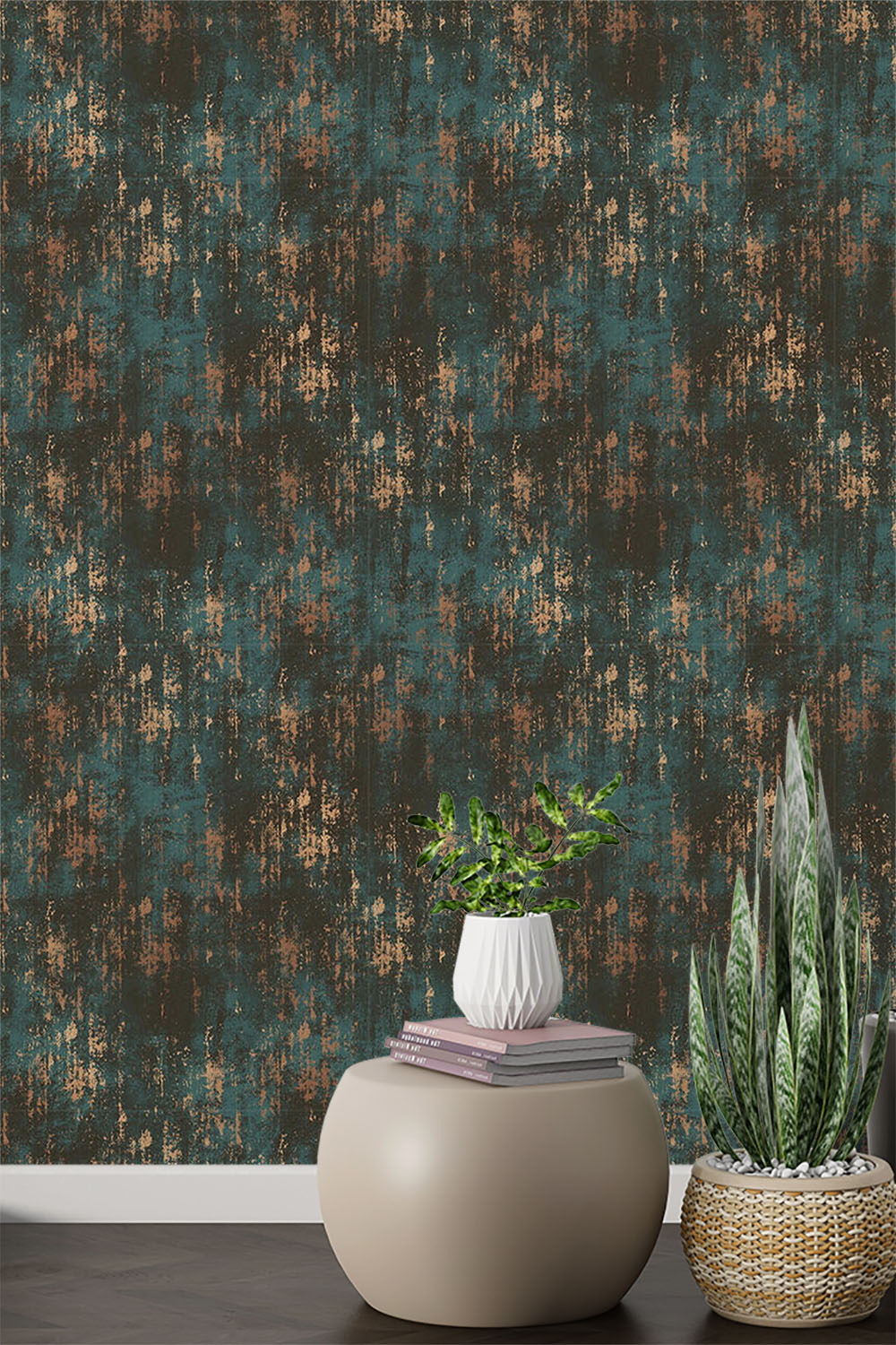 green-gold-weathered-wall-wallpaper-sample