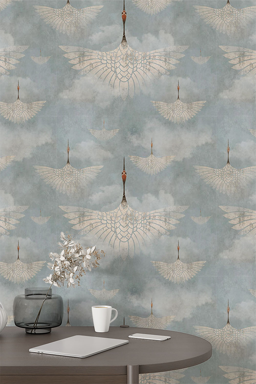 cranes-flying-in-clouds-blue-sky-wallpaper-sample