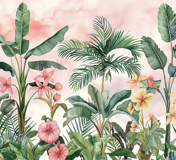 tropical-banana-plant-and-flowers-wallpaper-thumb